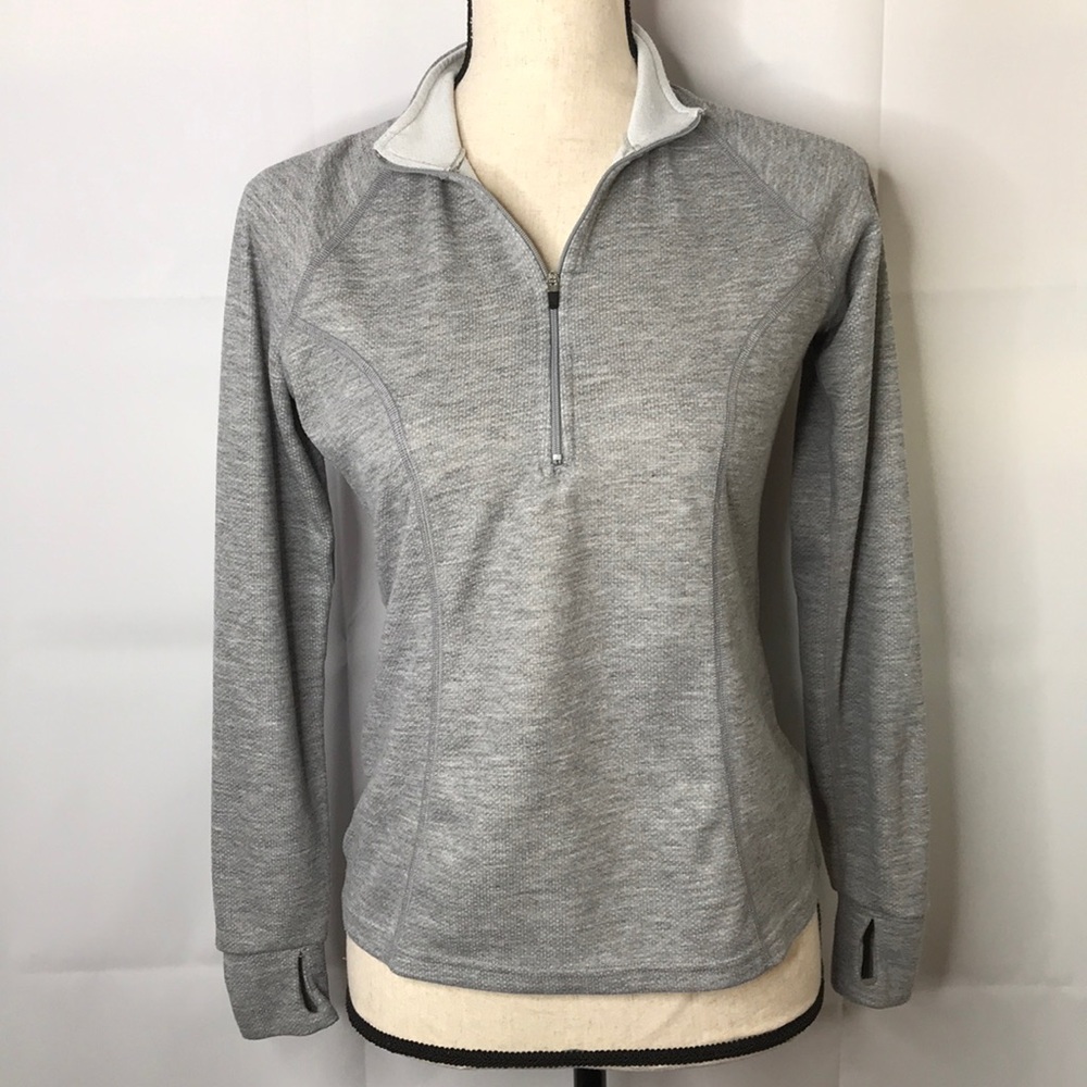 L.L.Bean gray pullover quarter zip XS